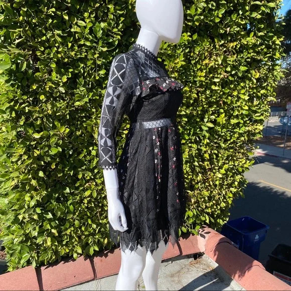 FOXIEDOX Josefine Lace & Clip Dot Cocktail Dress - Picture 12 of 14